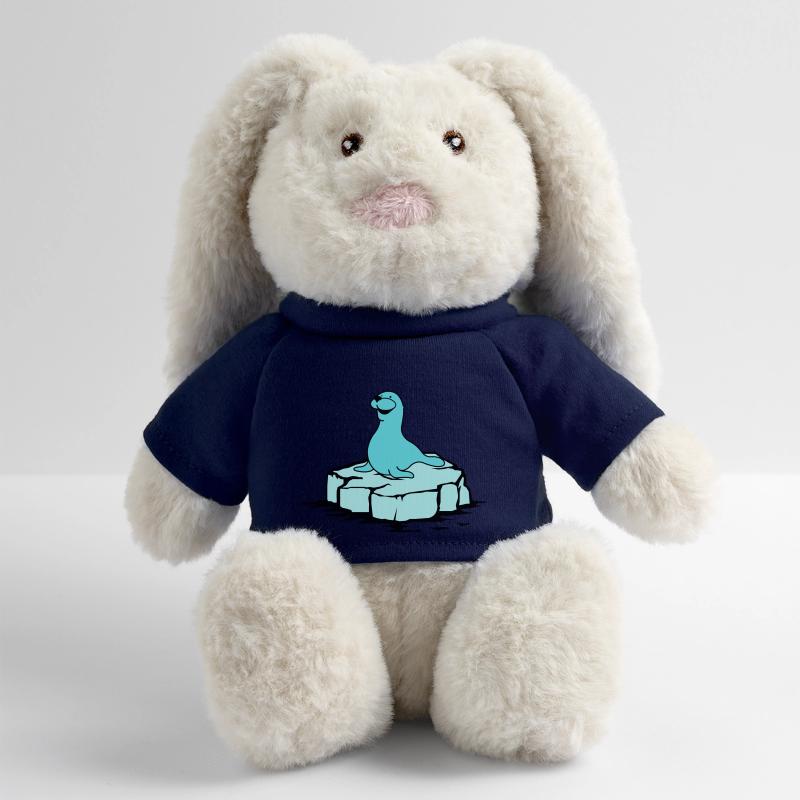 Phoque Lapin en peluche recyclé MiniFeet® Crème