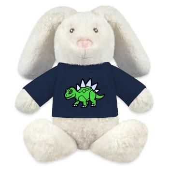 Stegosaurus Comic - MiniFeet® RecycelHase® Creme - French Navy - Vorne