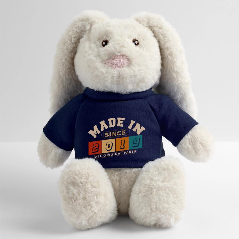 Made in 2019 5 Year Anniversary MiniFeet® RecycelHase® Bunny Cream