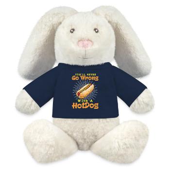 Hot Dog Wurst - MiniFeet® RecycelHase® Creme - French Navy - Vorne