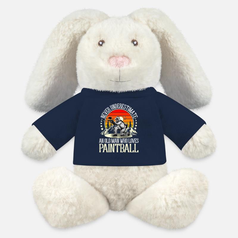 Paintball - MiniFeet® RecycelHase® Creme - French Navy