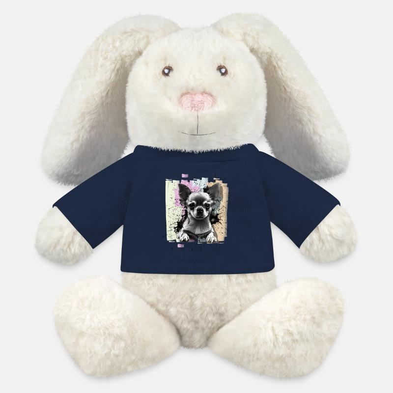 Chihuahua - MiniFeet® RecycelHase® Bunny Cream - french navy