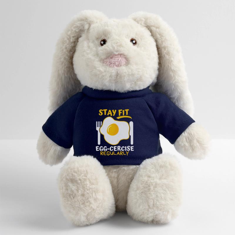 Ei, Spiegelei, lustiger Spruch, Pun Egg-cercise MiniFeet® RecycelHase® Creme