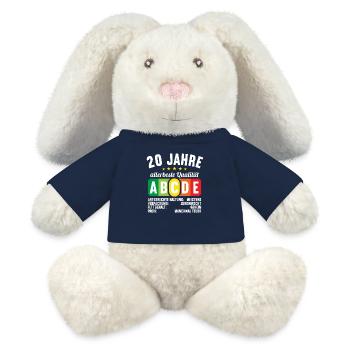 Lebensmittelampel Score 20 Jahre 20 Geburtstag - MiniFeet® RecycelHase® Creme - French Navy - Vorne