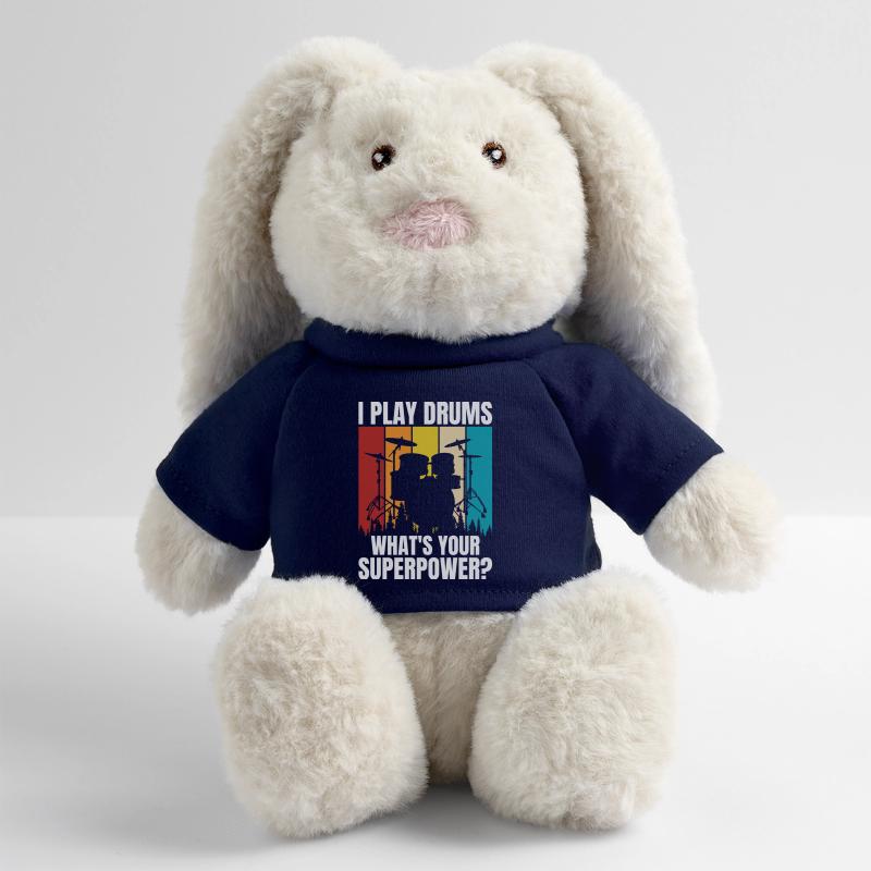 Drums Drummer Drummer MiniFeet® RecycelHase® Bunny Cream