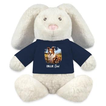 Hund Collie - MiniFeet® RecycelHase® Creme - French Navy - Vorne
