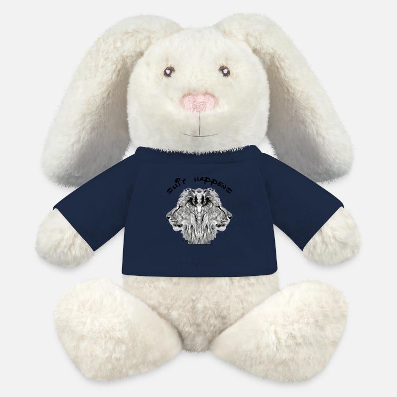 Shit happens - Pech gehabl - MiniFeet® RecycelHase® Creme - French Navy