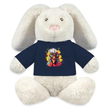 Huhn Hühner Hühnerbesitzer Verrücktes Huhn - MiniFeet® RecycelHase® Creme - French Navy - Vorne