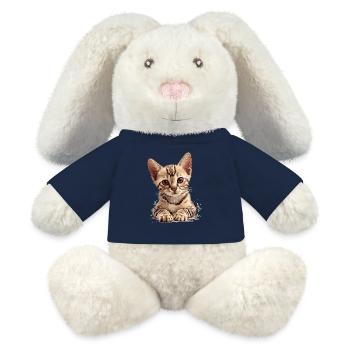 Egyptian Mau Kitten Cat Egyptian Mau - MiniFeet® RecycelHase® Bunny Cream - french navy - Front