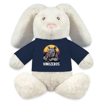 Vinozeros Weinkenner Weintrinker Weinliebhaber - MiniFeet® RecycelHase® Creme - French Navy - Vorne