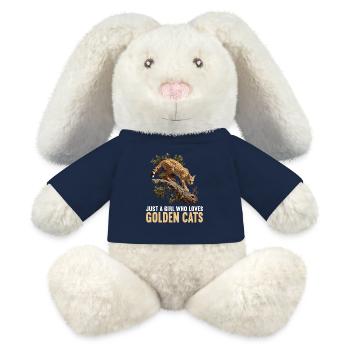 Chats dorés Chat doré - Lapin en peluche recyclé MiniFeet® Crème - bleu marine - Devant