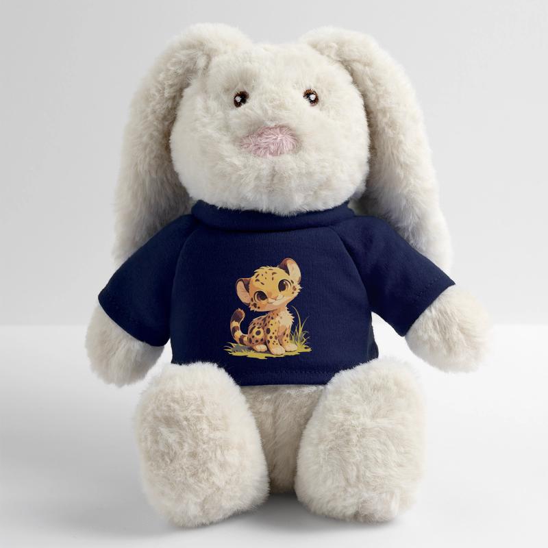 Guépard Geparde Gepard Lapin en peluche recyclé MiniFeet® Crème