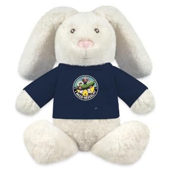 Un marin en sueur a besoin d’aide avec le concombre - Lapin en peluche recyclé MiniFeet® Crème - bleu marine - Devant