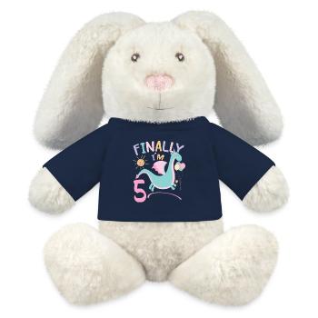 5th birthday Girl Dracon 5 Years Old Gifts - MiniFeet® RecycelHase® Bunny Cream - french navy - Front