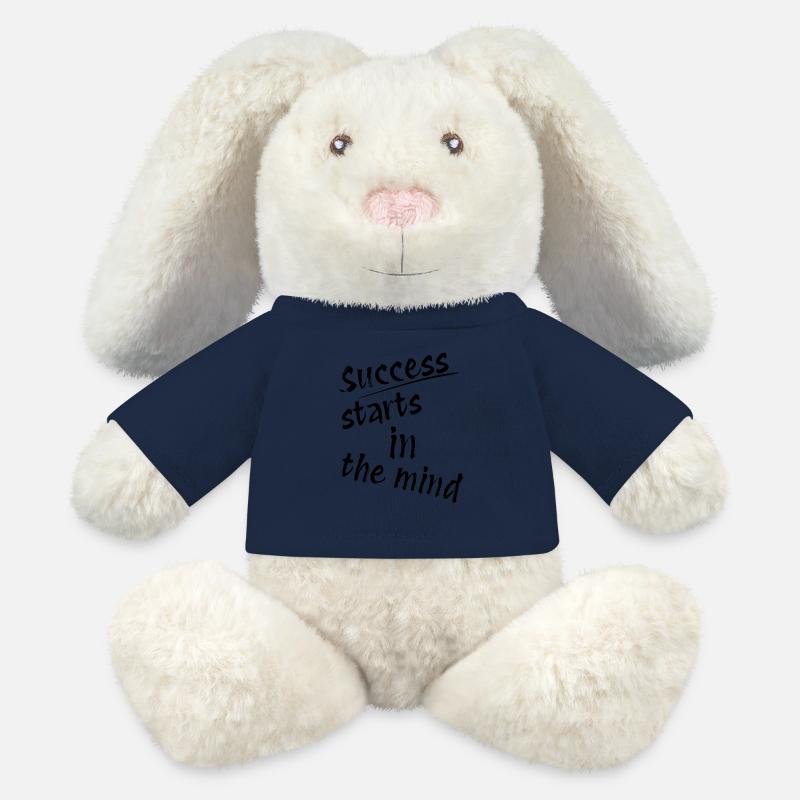 Success Starts in the Mind - MiniFeet® RecycelHase® Creme - French Navy