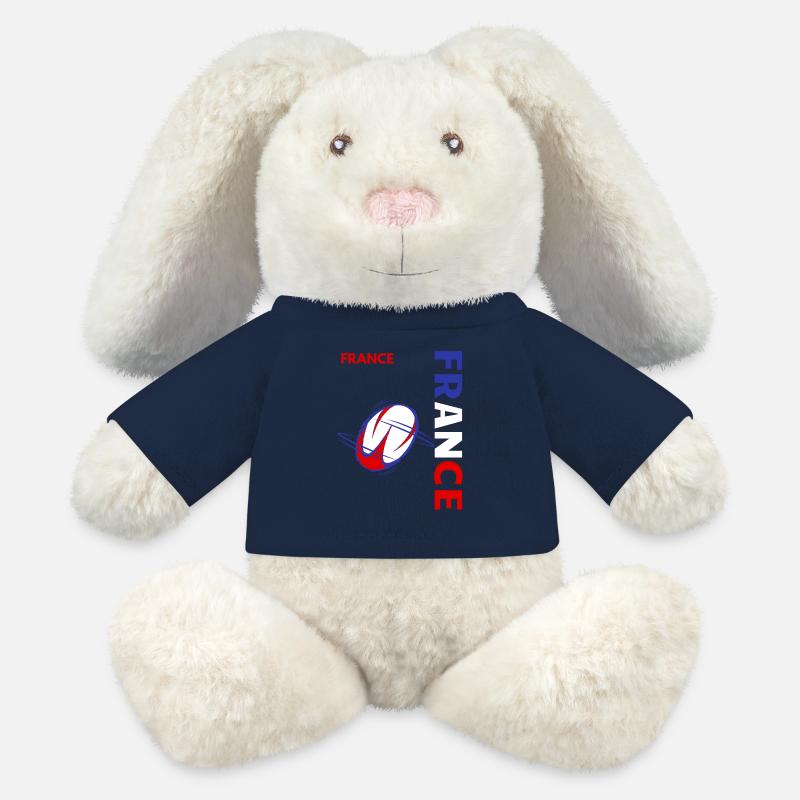 Frankrig Rugby Supporters,Rugby Frankrig - MiniFeet® Recycled-kanin® Creme - navy