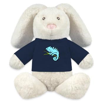 funny cameleon 02 copy - MiniFeet® RecycelHase® Bunny Cream - french navy - Front