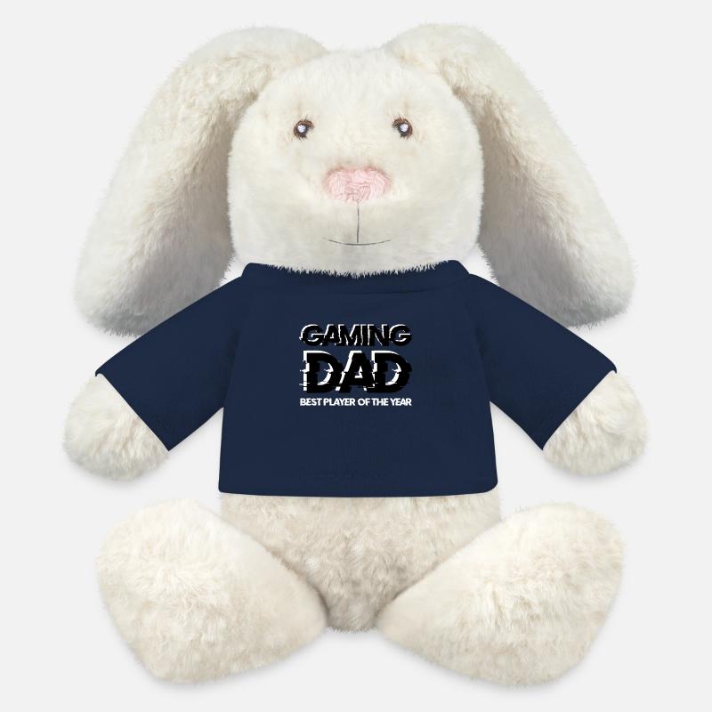 Gaming DAD Idee Geschenk w - MiniFeet® RecycelHase® Creme - French Navy