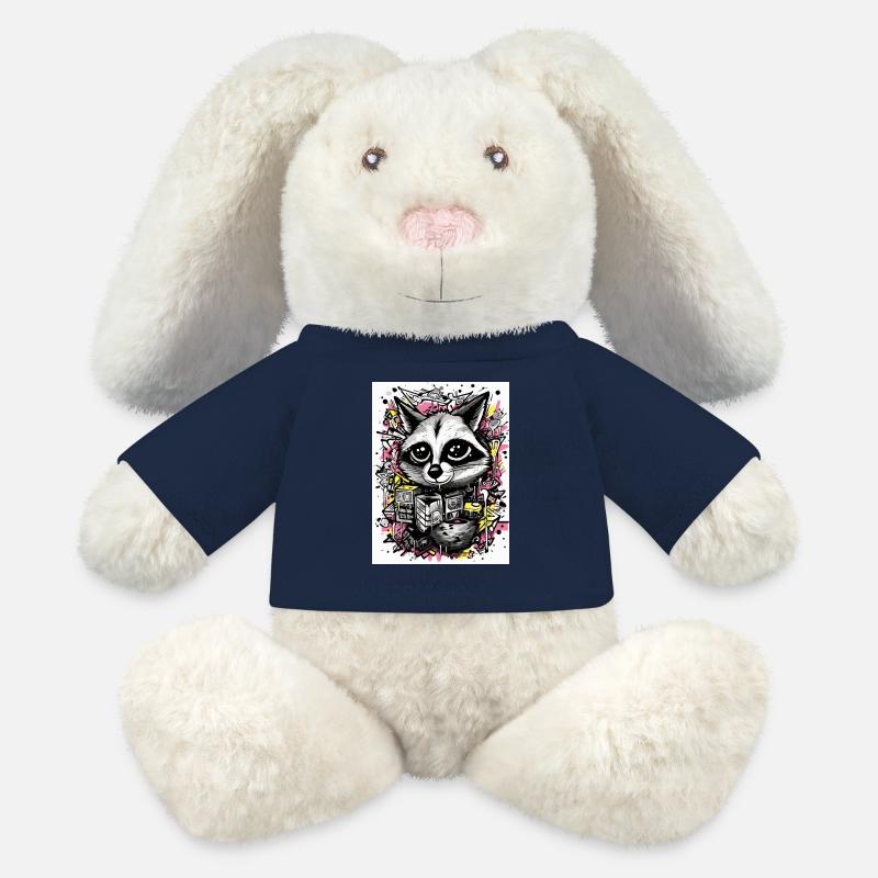 [MB] Süßer Glanz: Kleiner Waschbär - MiniFeet® RecycelHase® Creme - French Navy