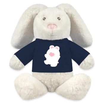 Hasenherz Teil 2 - MiniFeet® RecycelHase® Creme - French Navy - Vorne