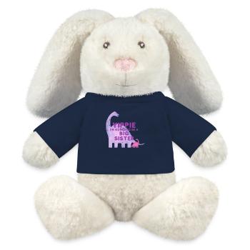 Baby News Big Sister - MiniFeet® RecycelHase® Bunny Cream - french navy - Front