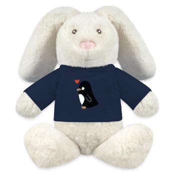 Penguin Couple1 - MiniFeet® RecycelHase® Bunny Cream - french navy - Front