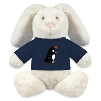 Penguin Couple2 - MiniFeet® RecycelHase® Bunny Cream - french navy - Front