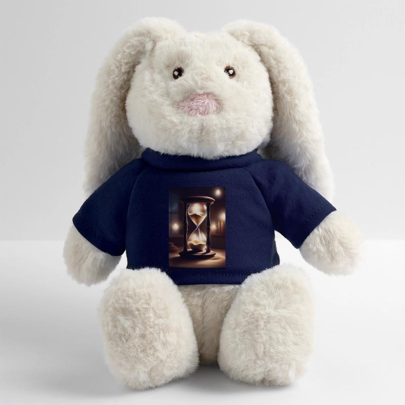 An old timing machine, hourglass MiniFeet® RecycelHase® Bunny Cream