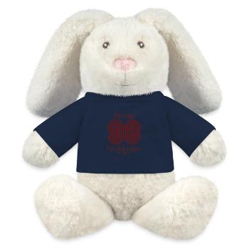 Elite Squad 98 – New York League Retro Streetwear - Lapin en peluche recyclé MiniFeet® Crème - bleu marine - Devant