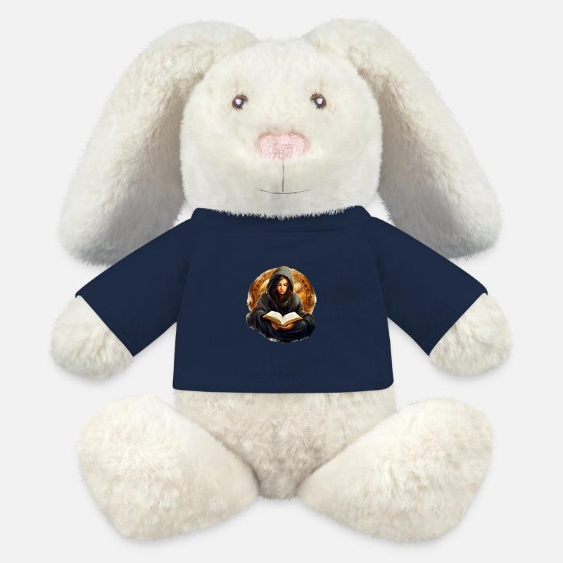 Lesen mit Kuscheldecke - MiniFeet® RecycelHase® Creme - French Navy