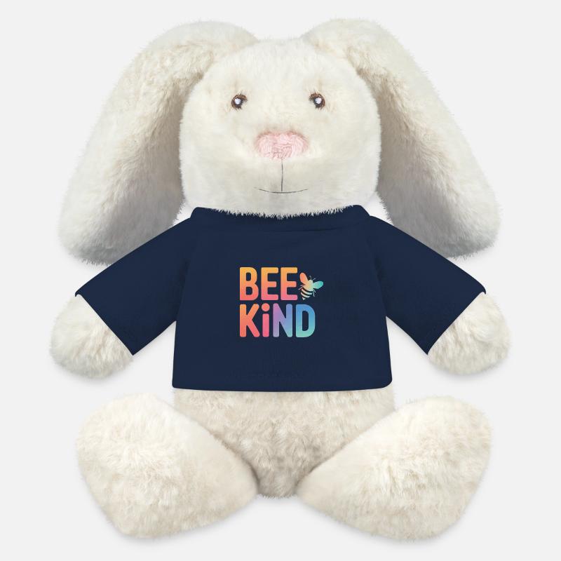 honung bi biodlare bin bin - MiniFeet® RecycelHase® krämfärgad - marinblå