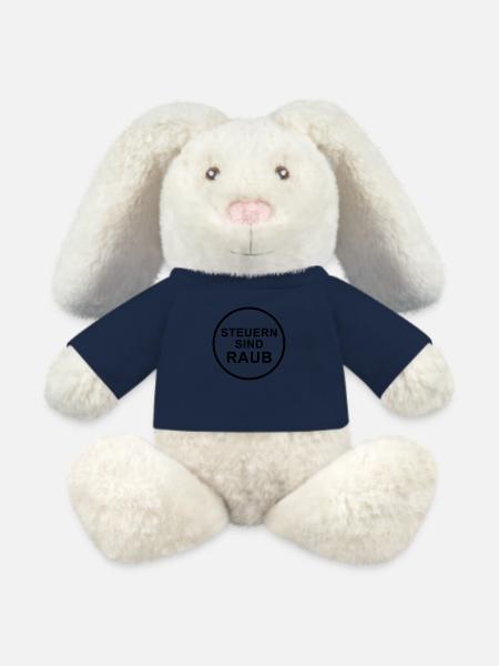Steuern sind raub rundes Design - MiniFeet® RecycelHase® Creme - French Navy