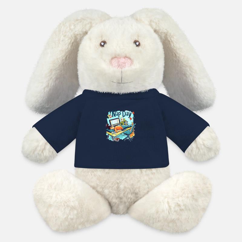 Tag des Nickerchens - MiniFeet® RecycelHase® Creme - French Navy