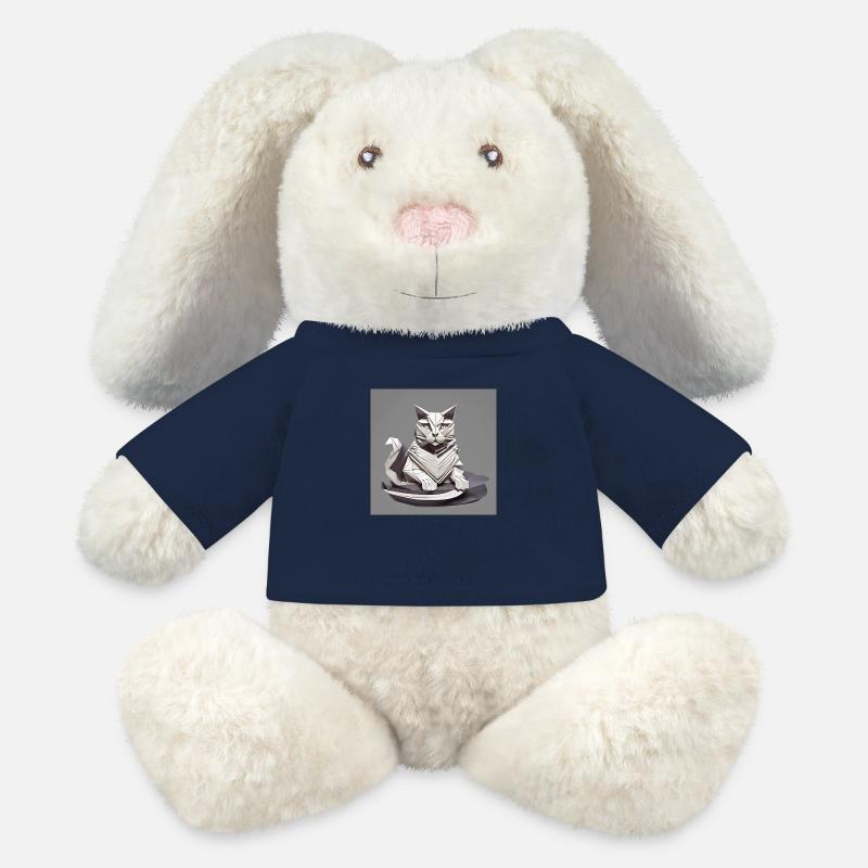 Katze - MiniFeet® RecycelHase® Creme - French Navy