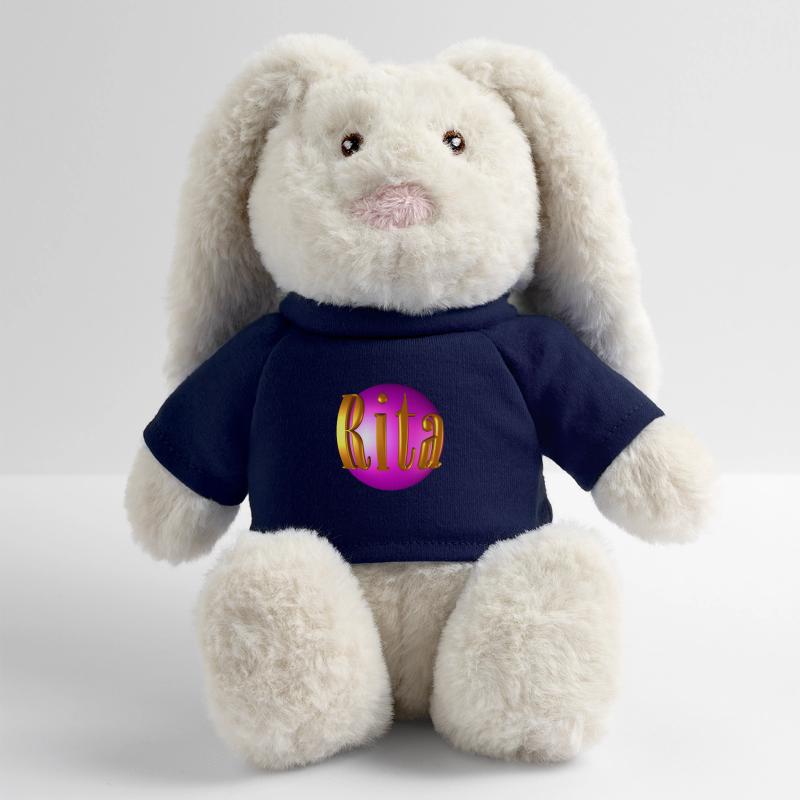 Par Rita2 Lapin en peluche recyclé MiniFeet® Crème