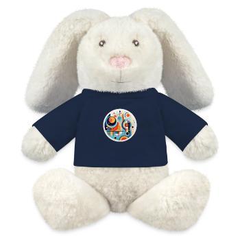 abstrakte Kunst - MiniFeet® RecycelHase® Creme - French Navy - Vorne