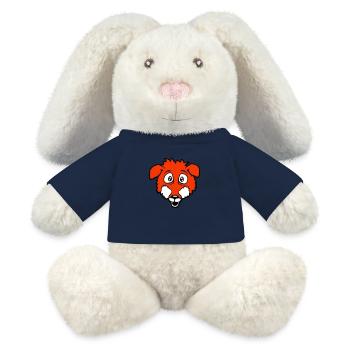 Fuchs Große Augen Erschrocken Glücklich Angst Cool - MiniFeet® RecycelHase® Creme - French Navy - Vorne