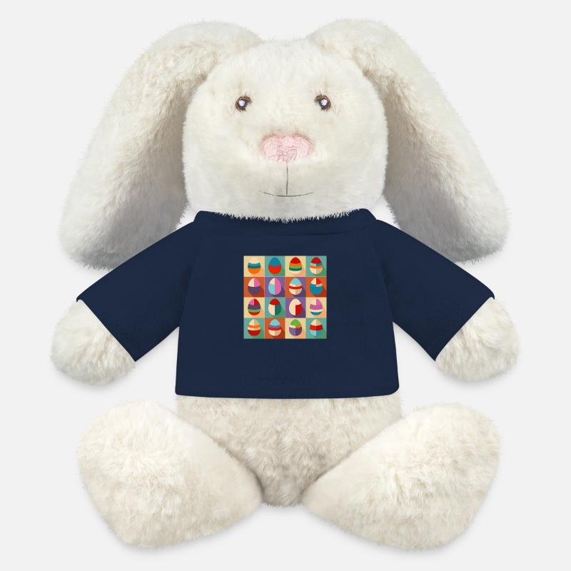 Easter Eggs Design No.09 - MiniFeet® RecycelHase® Bunny Cream - french navy