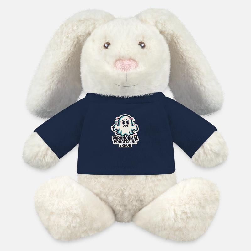 Paranormal Processing Error - Glitchy Ghost - MiniFeet® RecycelHase® Creme - French Navy