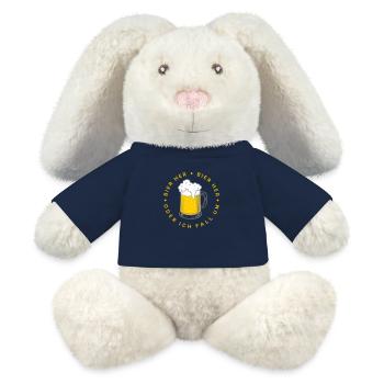Bienen hier - Oder ich fall um! - MiniFeet® RecycelHase® Creme - French Navy - Vorne