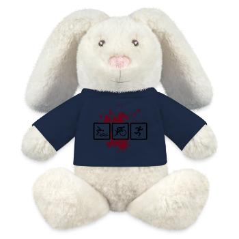 - triathlon triatlon - Lapin en peluche recyclé MiniFeet® Crème - bleu marine - Devant