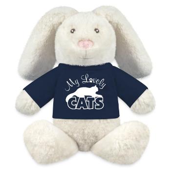 My lovely cats - MiniFeet® RecycelHase® Bunny Cream - french navy - Front