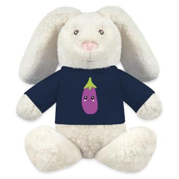 Aubergine Gemüse Kostüm Fasching Karneval - MiniFeet® RecycelHase® Creme - French Navy - Vorne