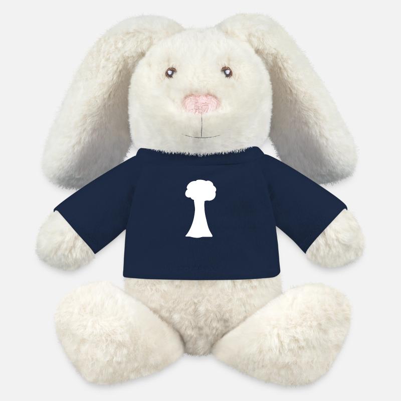 Tree Symbol Nature Shape - MiniFeet® RecycelHase® Bunny Cream - french navy