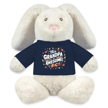 Unser Super großartiger Opa - MiniFeet® RecycelHase® Creme - French Navy - Vorne