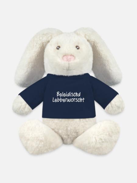 Beleidigte Leberwurst / Hessisch / Hessen/Dialekt - MiniFeet® RecycelHase® Creme - French Navy