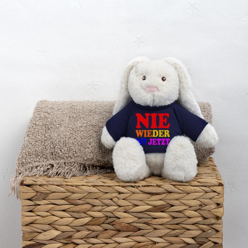 Plus jamais, c’est maintenant Lapin en peluche recyclé MiniFeet® Crème