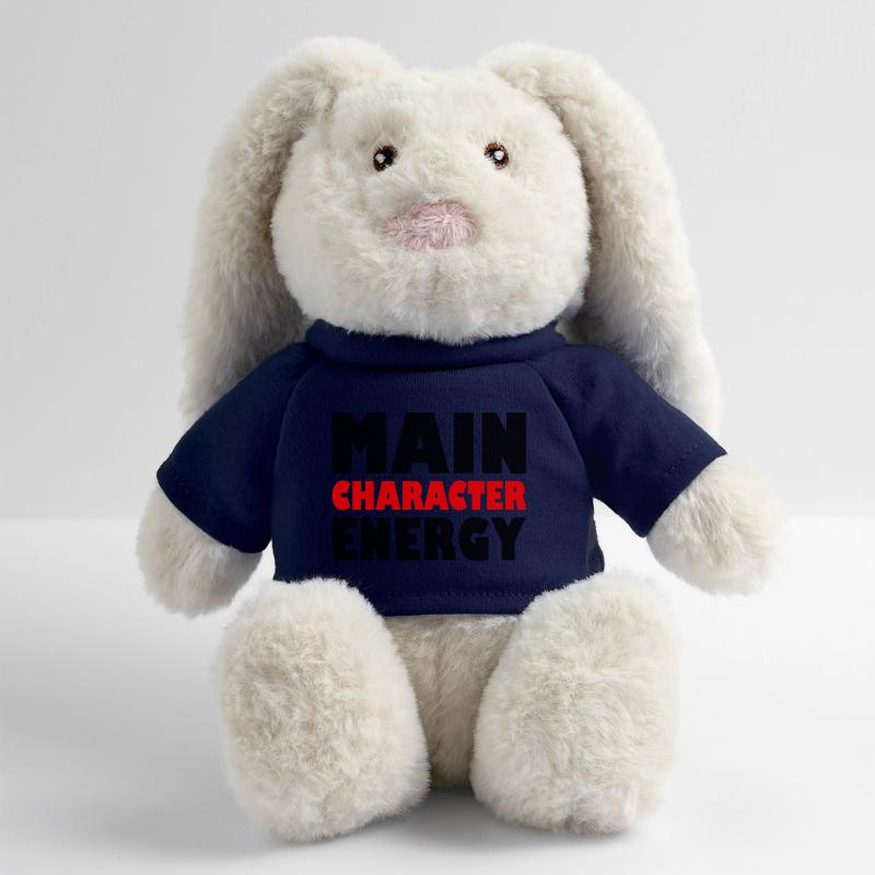 Main character energy Lapin en peluche recyclé MiniFeet® Crème