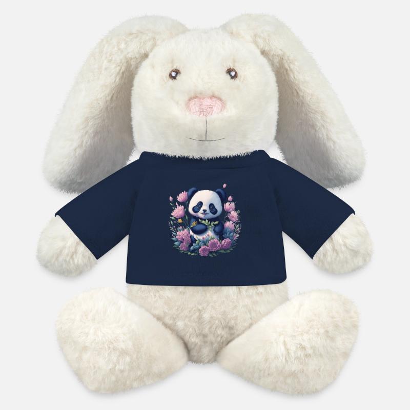 Panda - MiniFeet® RecycelHase® Creme - French Navy
