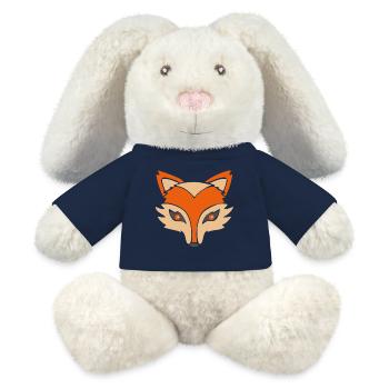schlauer Fuchs FOXY Tier Gesicht Augen Wald Herbst - MiniFeet® RecycelHase® Creme - French Navy - Vorne